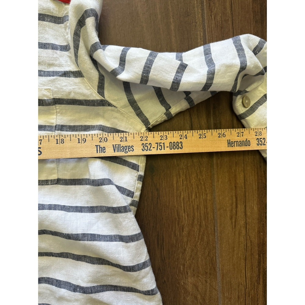 John Mark Striped Embroidered Patchwork Long Slee… - image 5